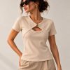 Футболка Butterfly beige