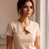 Футболка Butterfly beige